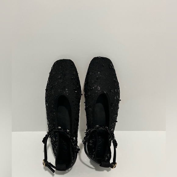 J.Crew Quinn embellished removable ankle-strap ballet flats sequin & mesh sz 9.5 - Picture 12 of 14